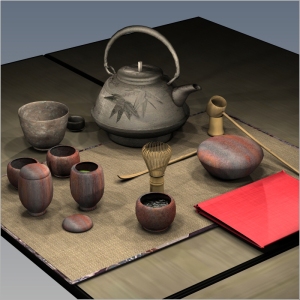 Utensils used during a Japanese Tea Ceremony    SoftgoodImage34269a