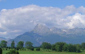 Mt. Krivan as seen from the village of Vychodna  (Slovakia)  