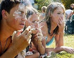Teenagers smoking